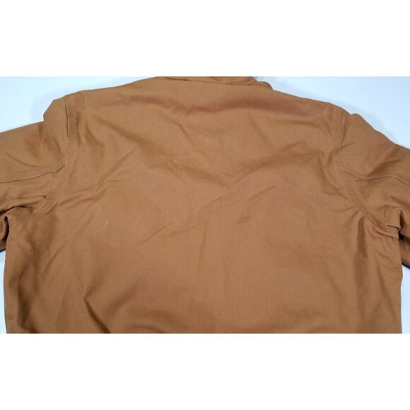Carhartt J140 BRN Full Zip Quilt Lined Canvas Outdoor Work Coat Jacket Men's 2XL - Picture 12 of 16